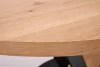 FANIS kerek kihúzható asztal (natúr-fekete) 120-160 cm