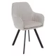 Design fotel, bézses szürke Velvet szövet, AURIL