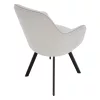 Design fotel, bézses szürke Velvet szövet, AURIL