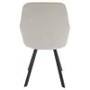 Design fotel, bézses szürke Velvet szövet, AURIL