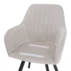 Design fotel, bézses szürke Velvet szövet, AURIL
