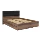 BRW Kassel B1 ágy 140x200 - kolostor tölgy/fekete tölgy