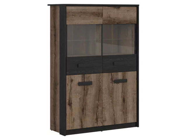 BRW Kassel vitrin 100 cm (REG2D2W)