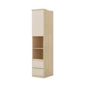   Terra egy ajtós, két fiókos könyvespolc (24LBON94) - lindberg tölgy/sandy beige