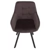 Design fotel, szürkésbarna Velvet/fekete, PETIN