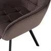 Design fotel, szürkésbarna Velvet/fekete, PETIN