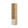 Terra két fiókos könyvespolc (24LBON83) - lindberg tölgy/sandy beige