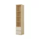 Terra két fiókos könyvespolc (24LBON83) - lindberg tölgy/sandy beige