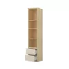 Terra két fiókos könyvespolc (24LBON83) - lindberg tölgy/sandy beige