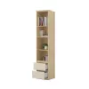 Terra két fiókos könyvespolc (24LBON83) - lindberg tölgy/sandy beige