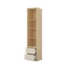 Terra két fiókos könyvespolc (24LBON83) - lindberg tölgy/sandy beige