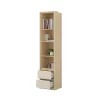 Terra két fiókos könyvespolc (24LBON83) - lindberg tölgy/sandy beige