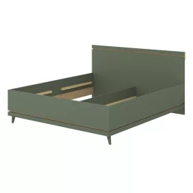   Scandi franciaágy keret 180 cm (24GDOH32) - fakó zöld/tölgy