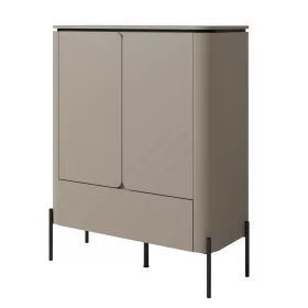   Bello két ajtós, egy fiókos magasszekrény (24COOB42) - kongó/fekete