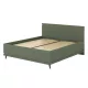 Scandi franciaágy keret, ágyráccsal 180 cm (24GDOH52) - fakó zöld/tölgy