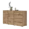 Asymetric két ajtós, négy fiókos komód (24N0OA42) - wotan tölgy