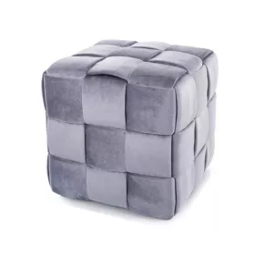 Casel velvet puff - szürke