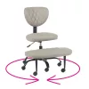 Ergonomikus térdeplőszék, szürkésbarna Taupe ekobőr/fekete, SAMER