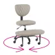 Ergonomikus térdeplőszék, szürkésbarna Taupe ekobőr/fekete, SAMER