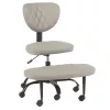 Ergonomikus térdeplőszék, szürkésbarna Taupe ekobőr/fekete, SAMER