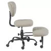 Ergonomikus térdeplőszék, szürkésbarna Taupe ekobőr/fekete, SAMER