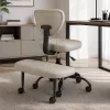 Ergonomikus térdeplőszék, szürkésbarna Taupe ekobőr/fekete, SAMER