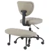 Ergonomikus térdeplőszék, szürkésbarna Taupe ekobőr/fekete, SAMER