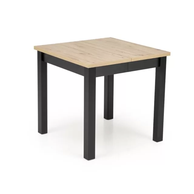 QUBIK bővíthető étkezőasztal (80-200 cm) - artisan tölgy / fekete