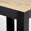 QUBIK bővíthető étkezőasztal (80-200 cm) - artisan tölgy / fekete