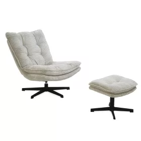 KASPER relax fotel lábtartóval - krém