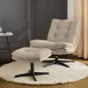 KASPER relax fotel lábtartóval - krém