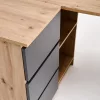 BEGA sarokíróasztal - artisan tölgy / grafit