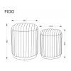 FIDO 2 db-os puff szett - cappuccino