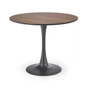 OLMO kerek étkezőasztal (90 cm) - dió / fekete