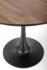 OLMO kerek étkezőasztal (90 cm) - dió / fekete