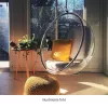 Függő fotel, átlátszó/arany/fehér, BUBBLE NEW TYP 1