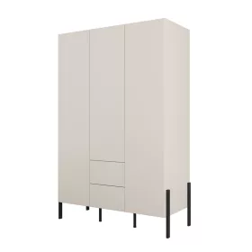   Jukon S három ajtós, két fiókos gardróbszekrény (24KSND19) - kasmír