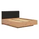 BRW LAMEA ágy 160 x 200 (ágyráccsal, ágyneműtartóval) - artisan tölgy/fekete