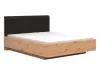 BRW LAMEA ágy 160 x 200 (ágyráccsal, ágyneműtartóval) - artisan tölgy/fekete