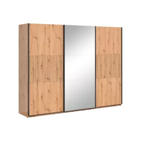   BRW LAMEA tolóajtós gardróbszekrény 270 cm, tükörrel (SZF3D/270/210/3) - artisan tölgy