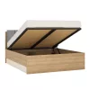 Bylot Bright LYOZ04 160 franciaágy keret  - világos tölgy/fényes fehér
