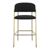 Design bárszék, fekete Velvet szövet/gold króm arany, DASMIN TYP 2