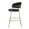 Design bárszék, fekete Velvet szövet/gold króm arany, DASMIN TYP 2