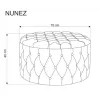 NUNEZ puff - hamvas szürke