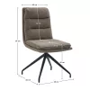 Forgószék, bézs/fekete, LINA