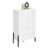 Jukon S két ajtós, két fiókos szekrény (2497ND38) - fehér szupermatt