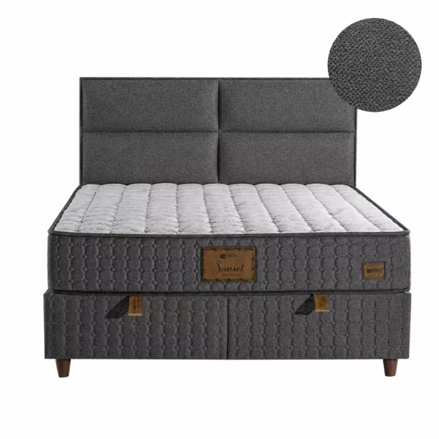 SUNRISE New boxspring ágy (180 x 200 cm) - szürke