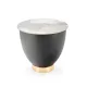 CECILIA S lerakóasztal - fehér márvány / hamuszürke / arany