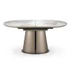 ROBINSON bővíthető étkezőasztal (160-200 cm) - bézs márvány / cappuccino / fekete