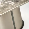 ROBINSON bővíthető étkezőasztal (160-200 cm) - bézs márvány / cappuccino / fekete